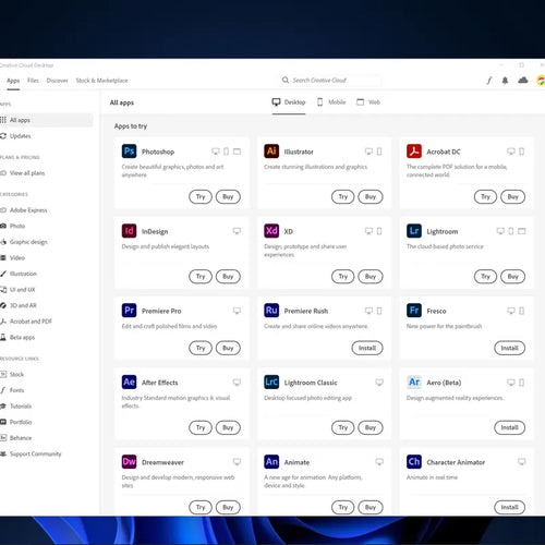 Adobe Creative Cloud – 3 Mois | Seulement 49 DT